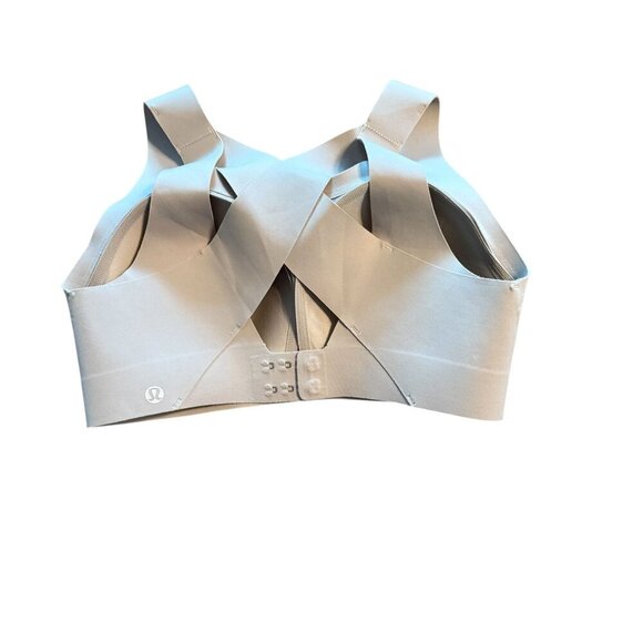 Lululemon Beige Sports Bra 32DD Medium Support Hook Closure Womens Activewear Cr - Picture 2 of 6